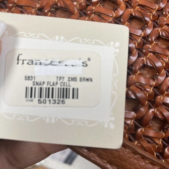 Francesca's Collection‎ Snap Flap Leather Cell Bag Brown Shoulder Bag New - Picture 10 of 13
